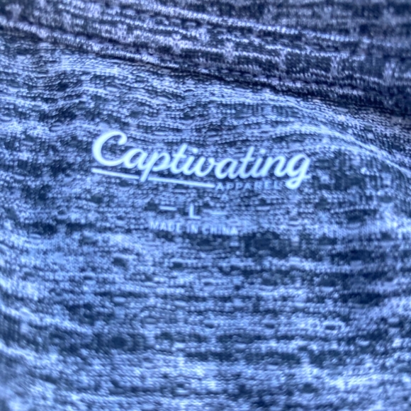 Captivating Apparel Graphite Heather Activewear Top - Size L - Picture 7 of 8